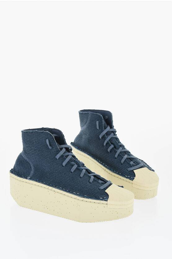 Y-3 By Yohji Yamamoto Adidas Leather Y-3 Kyasu Hi High-top Sneakers With Platform