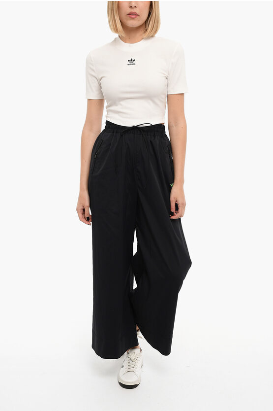 Y-3 by Yohji Yamamoto ADIDAS Logo Print Wide Legged Pants