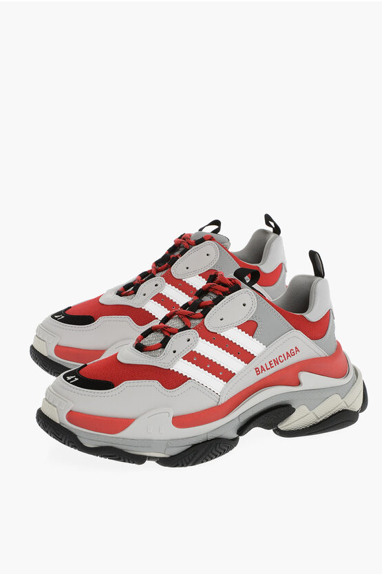 Balenciaga Adidas Low-top Triple S Sneakers In Red