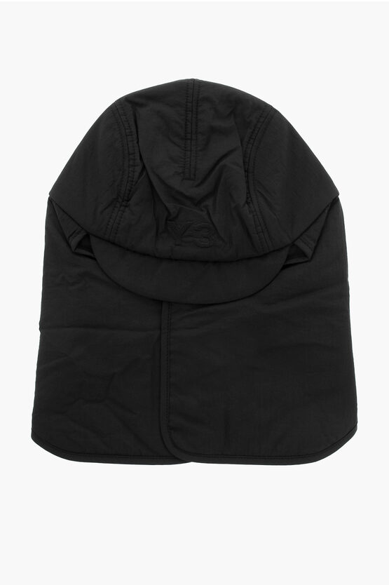 Shop Y-3 By Yohji Yamamoto Adidas Nylon Balaclava With Hidden Buttoning