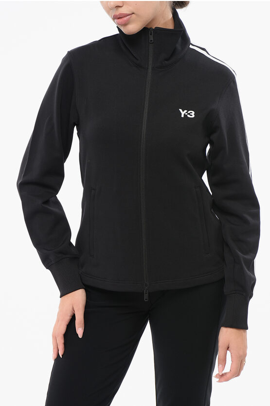Y-3 By Yohji Yamamoto Adidas Nylon Mock Neck Sweatshitr In Black