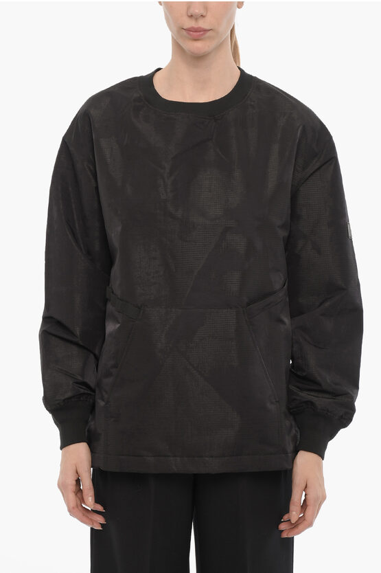 Shop Y-3 By Yohji Yamamoto Adidas Nylon Oversized Fit Crew-neck Sweatshirt