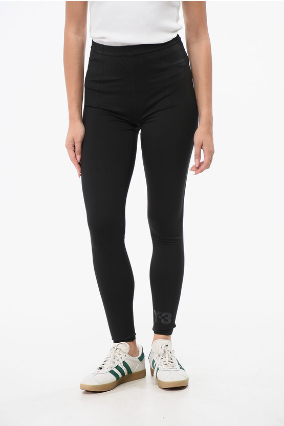 Y-3 By Yohji Yamamoto Adidas Stretch Fabric Tight Fit Running Leggings