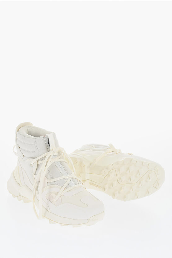 Y-3 By Yohji Yamamoto Adidas Ton Sur Ton Fabric High Top Sneakers