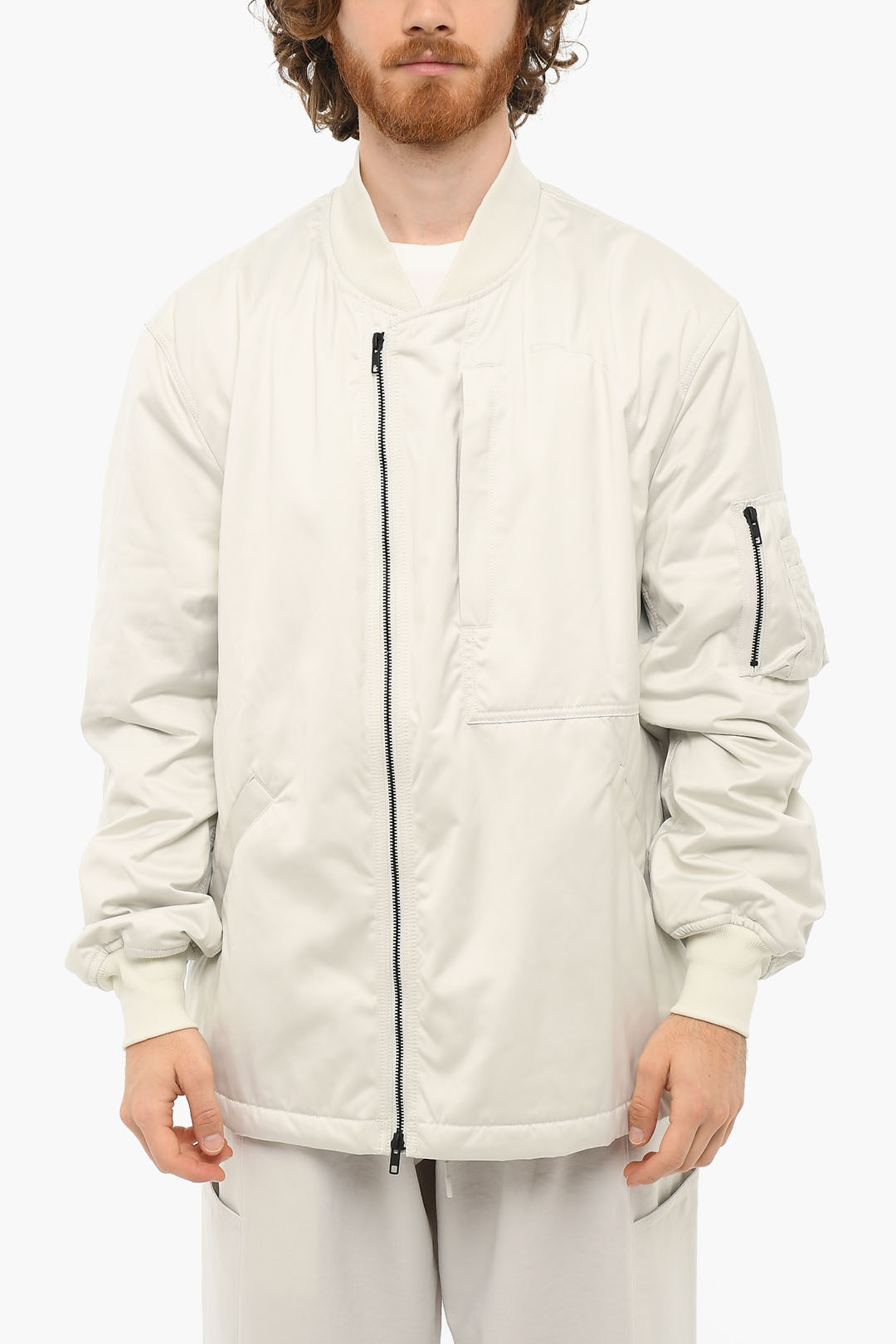 Adidas bomber jacket mens white best sale