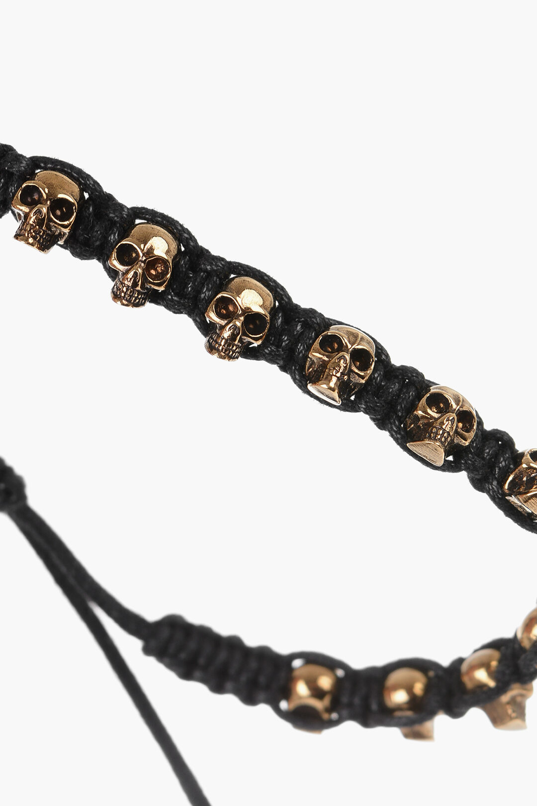 Alexander McQueen Adjustable Friendship Bracelet with Golden