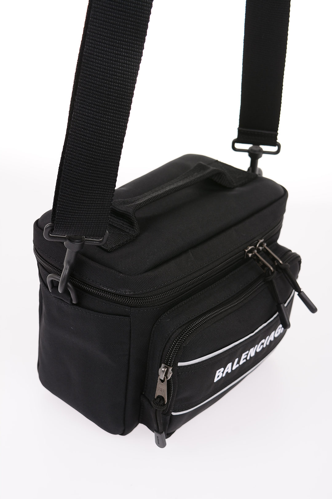 Balenciaga Adjustable Shoulder Strap Logoed Camera Bag Glamood Outlet