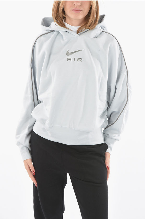 Nike Air Cotton Oversized Hoodie In Gray
