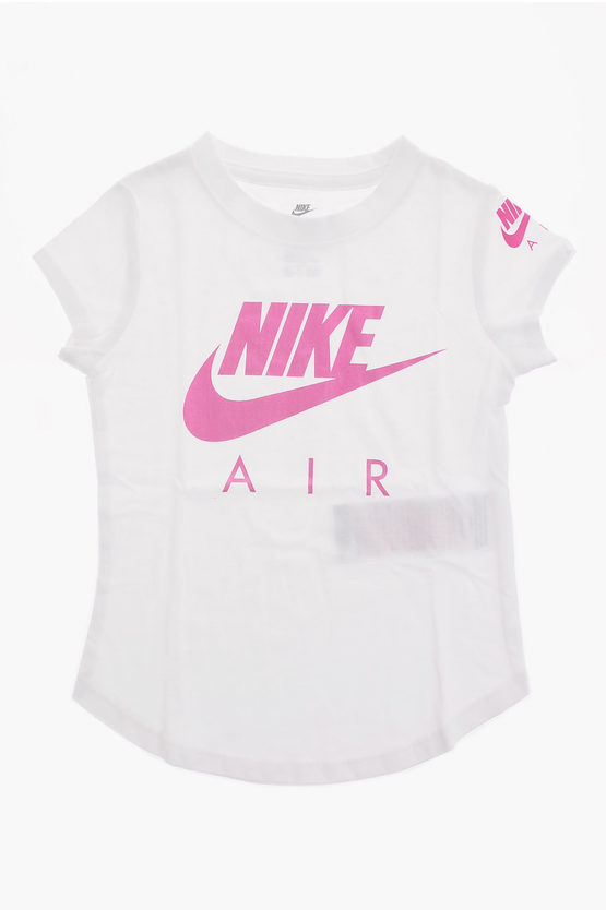 Nike Air Jersey Logo Glitter T-shirt In White