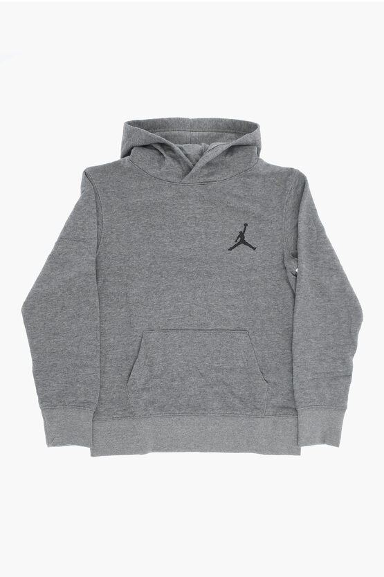 AIR JORDAN Brushed Cotton Blend Hoodie with Embroidered Logo
