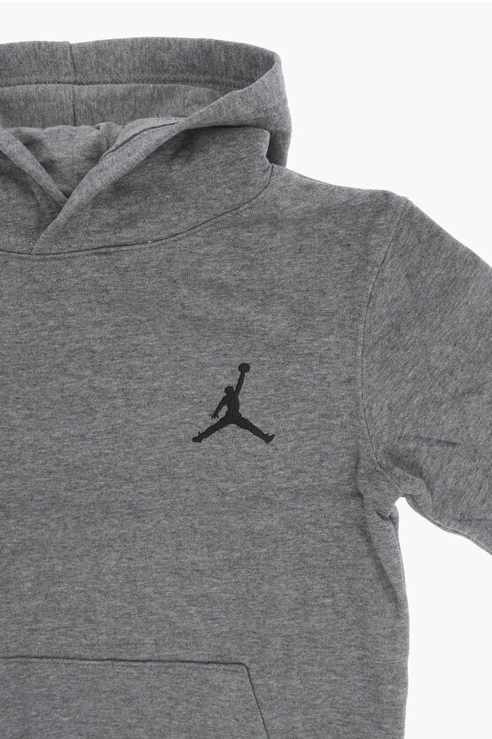 AIR JORDAN Brushed Cotton Blend Hoodie with Embroidered Logo