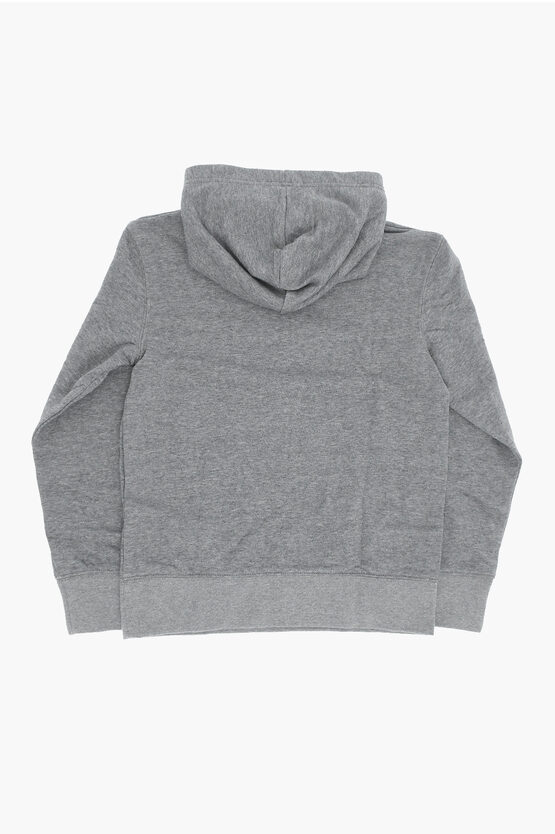 AIR JORDAN Brushed Cotton Blend Hoodie with Embroidered Logo