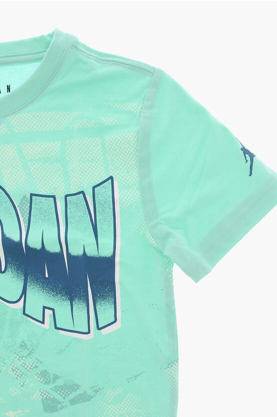 AIR JORDAN Cotton Blend T-shirt with Maxi Frontal Print