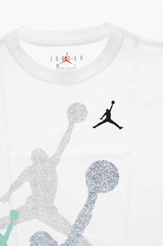 AIR JORDAN Cotton Blend T-shirt with Maxi Frontal Print