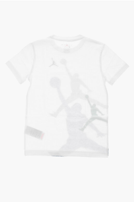 AIR JORDAN Cotton Blend T-shirt with Maxi Frontal Print