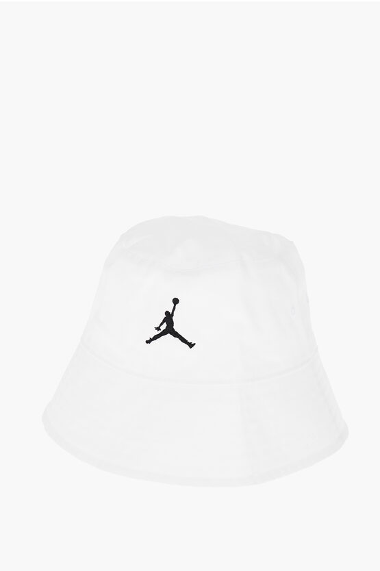 Nike Air Jordan Cotton Twill Bucket Hat In White
