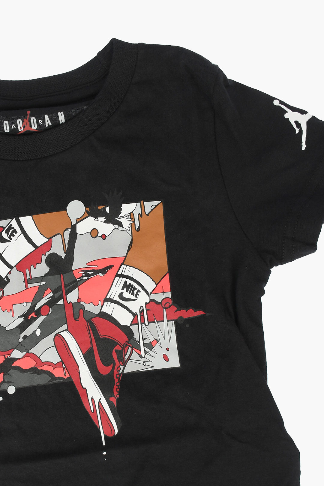 AIR JORDAN crew neck JUMPMAN t shirt with print on the front