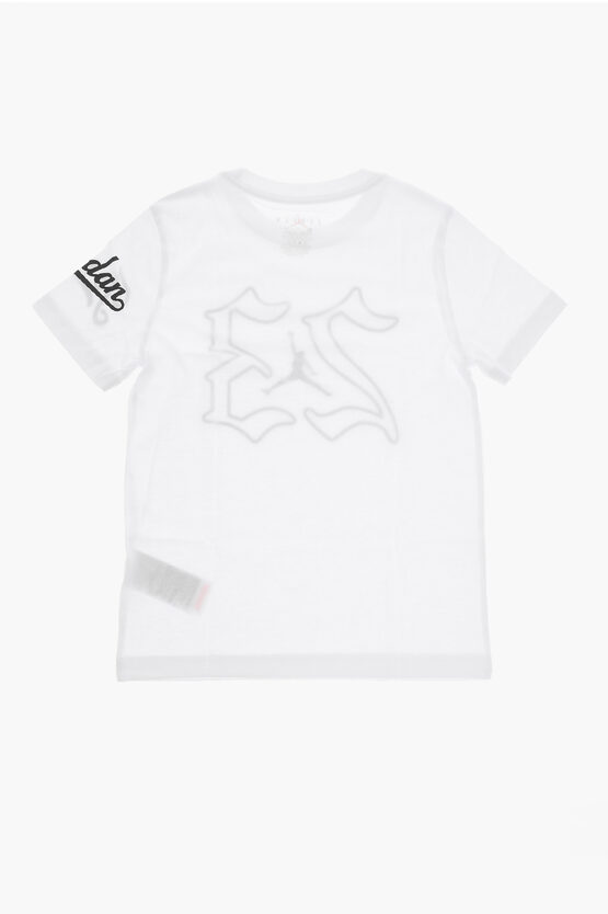 AIR JORDAN Crew-neck T-shirt with Contrast Maxi 23 