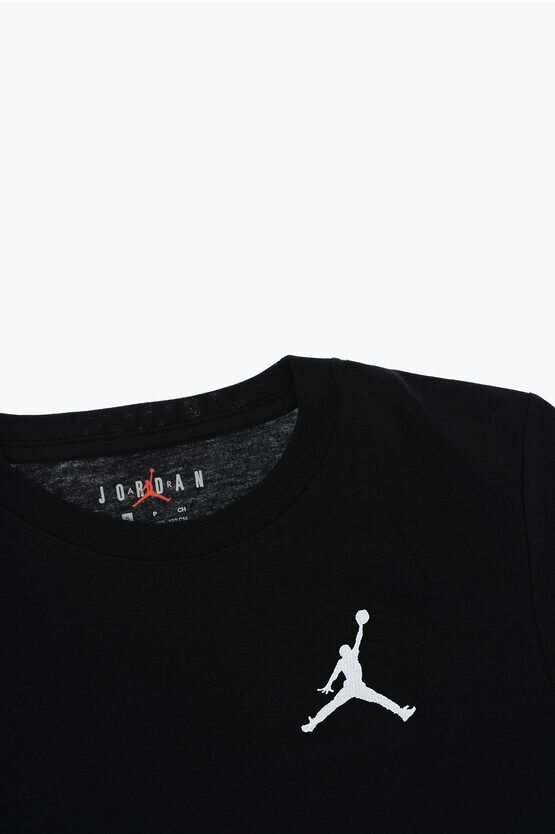 AIR JORDAN Crew-neck T-Shirt with Front Embroidery