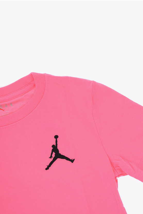 AIR JORDAN Crewneck T-Shirt with Embroidered Logo