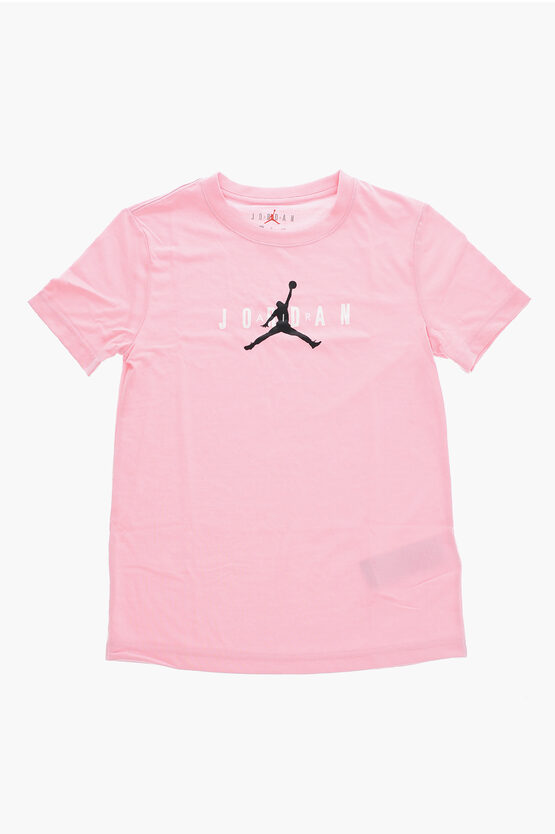 AIR JORDAN Crewneck T-Shirt with Printed Logo