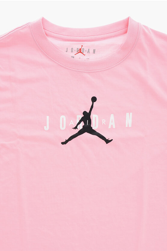 AIR JORDAN Crewneck T-Shirt with Printed Logo