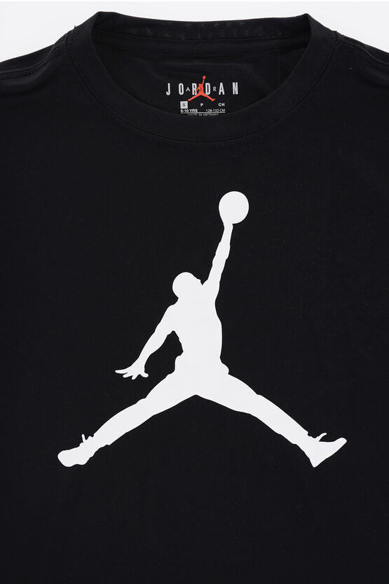 AIR JORDAN Dri-Fit Crew-neck T-Shirt with Printed Logo