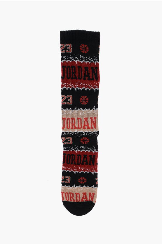 AIR JORDAN Embroidered Long 3 Pairs Of Socks Set