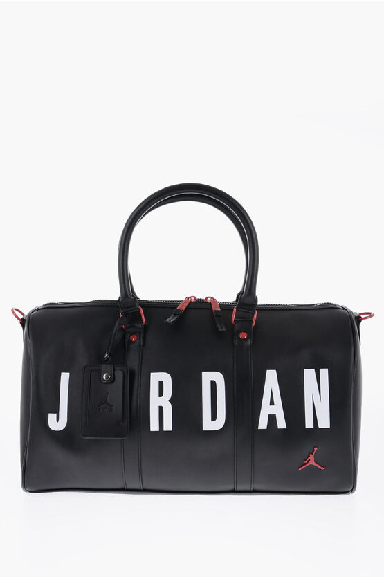 Nike Air Jordan Faux Leather Duffle Bag With Logo-maxi