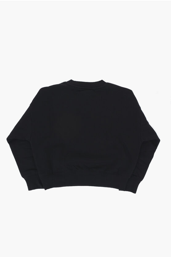 AIR JORDAN Felpa Girocollo in Tinta Unita con Logo Ricamato