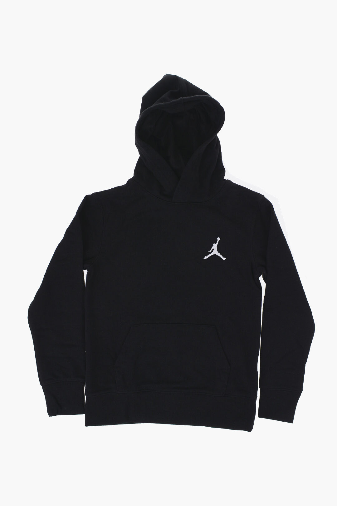 AIR JORDAN Felpa Hoodie in Tinta Unita con Logo Ricamato