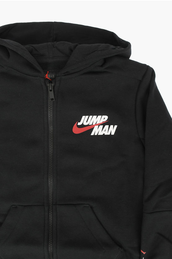 AIR JORDAN felpa JUMPMAN a tinta unita con cappuccio e chiusura zip