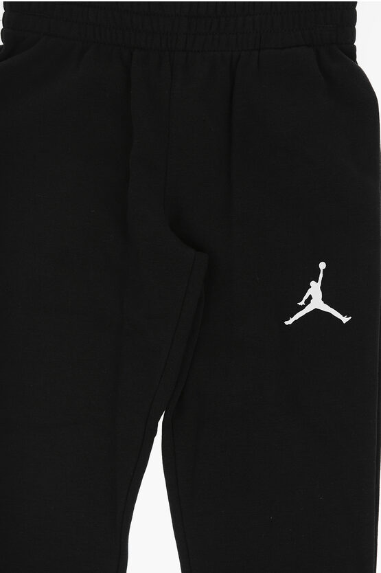 AIR JORDAN Fleeced Cotton Hoodie and Joggers Set with Printed Logo