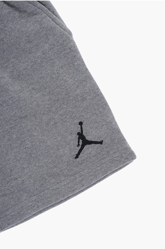 AIR JORDAN Fleeced-Cotton Shorts with Drawstring Waist