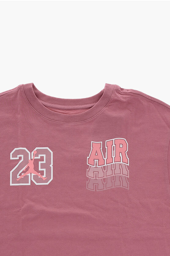AIR JORDAN Front Printed Cotton Crew-neck T-Shirt