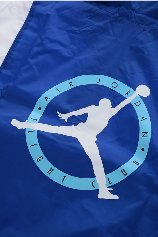 AIR JORDAN Giacca a Vento Leggera a 2 Tasche con Cappuccio e Mezza Zip