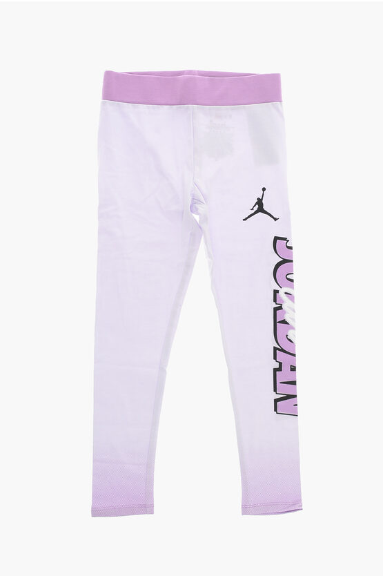 Nike Air Jordan Logo Printed Stretch Cotton Leggings In Multi