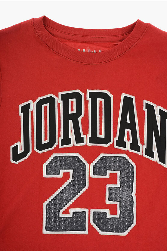 AIR JORDAN Long Sleeve T-Shirt with Embossed Logo