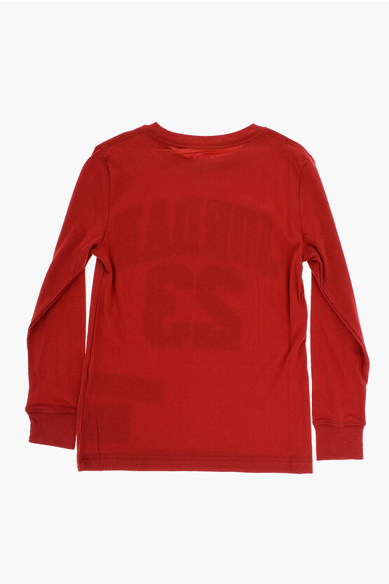 AIR JORDAN Long Sleeve T-Shirt with Embossed Logo