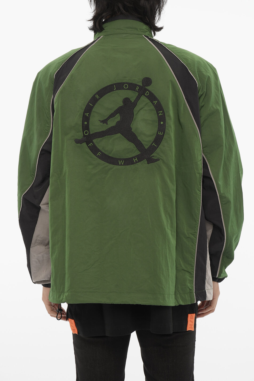 Off-White AIR JORDAN Nylon Windbreaker with Contrast Side