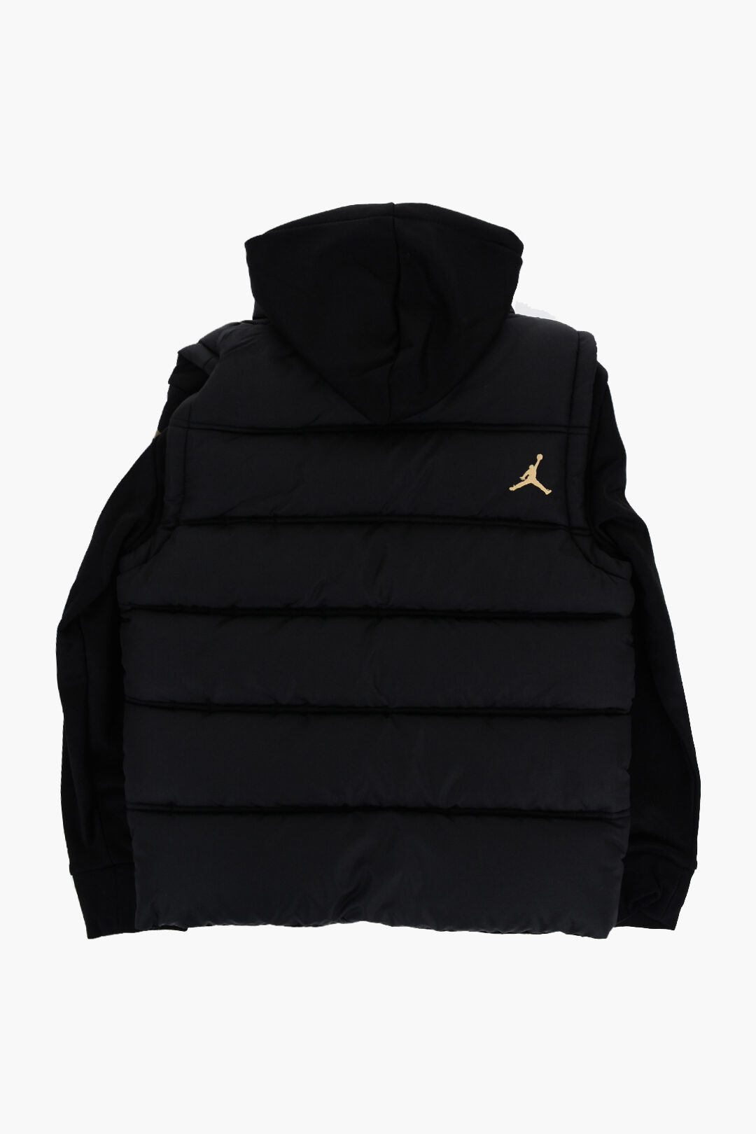 AIR JORDAN Padded Jacket with Sweat Sleeves And Golden Effect Logo