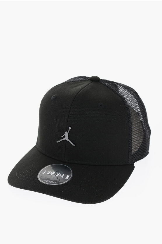 Shop Nike Air Jordan Perforated Solid Color Cap With Metal Logo