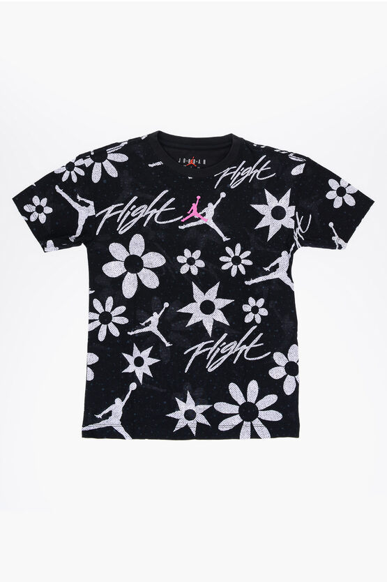 Shop Nike Air Jordan Printed Crew-neck T-shirt