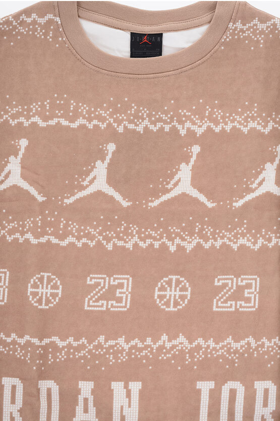 AIR JORDAN Printed HOLIDAY Crew-Neck Sweatshirt