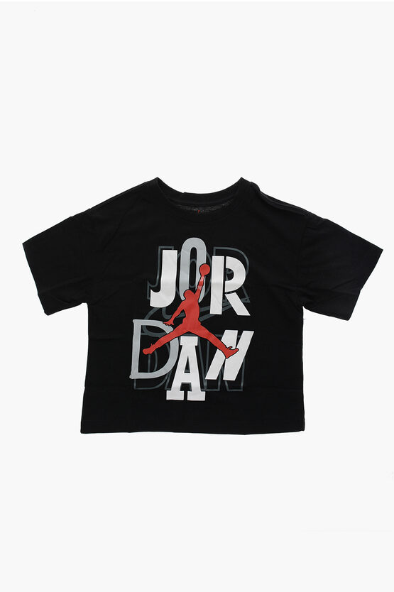 Nike Kids' Air Jordan Printed Outside The Lines T-shirt In Black