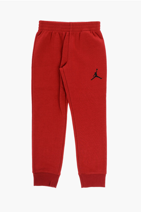 AIR JORDAN Set Felpa Hoodie e Joggers in Cotone Felpato con Logo Stampato