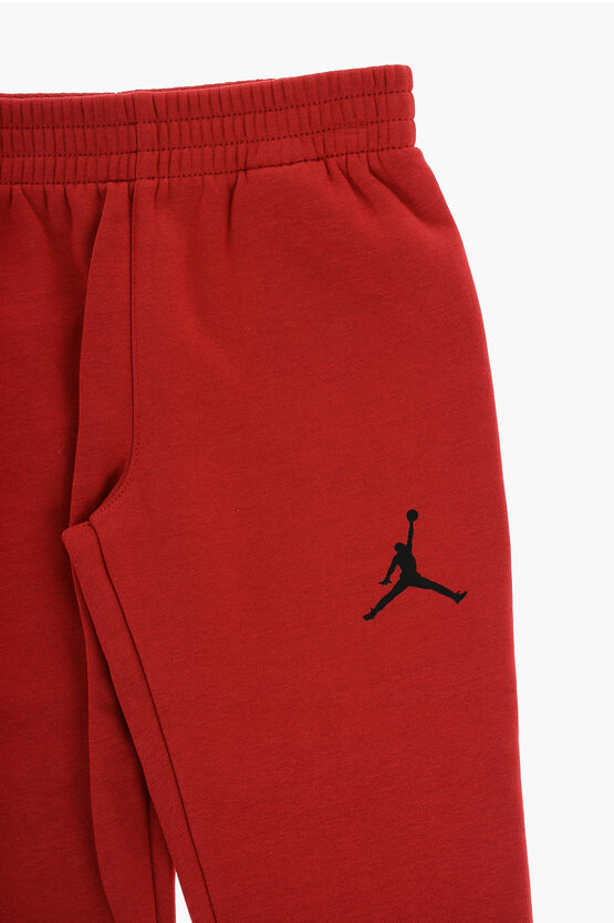 AIR JORDAN Set Felpa Hoodie e Joggers in Cotone Felpato con Logo Stampato