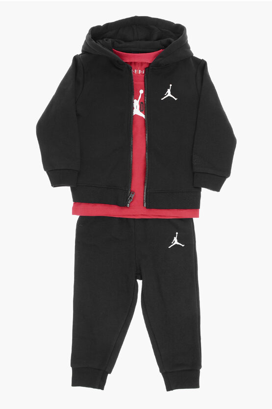 AIR JORDAN Set Felpa T-shirt e Joggers ESSENTIALS in Misto Cotone