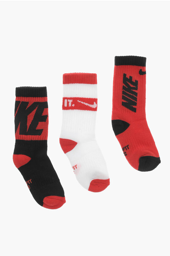 AIR JORDAN Set of 3 Dri-Fit Socks with Contrast Logo