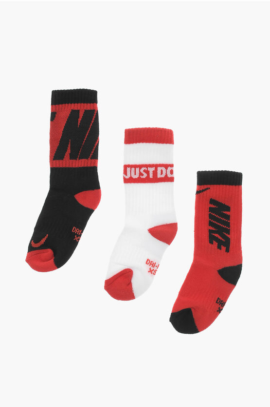 AIR JORDAN Set of 3 Dri-Fit Socks with Contrast Logo